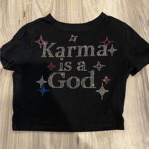 CUSTOM “Karma is a God” Baby Tee